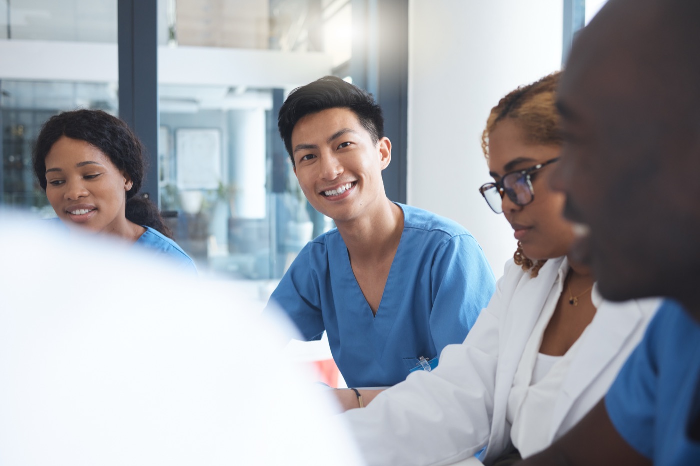 Clinicians collaborating